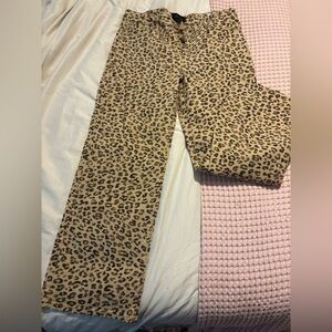 Risen brand  Leopard Print Cropped Jeans